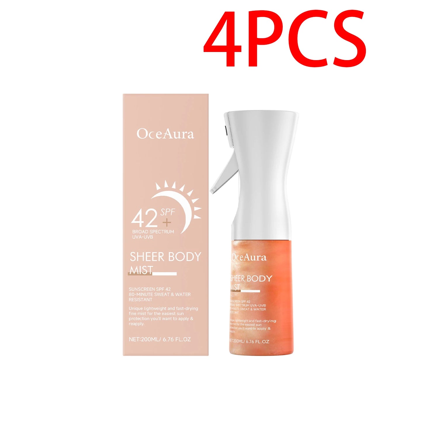 OceAura Sunscreen Spray SPF 42 Hyaluronic Acid UV Protector