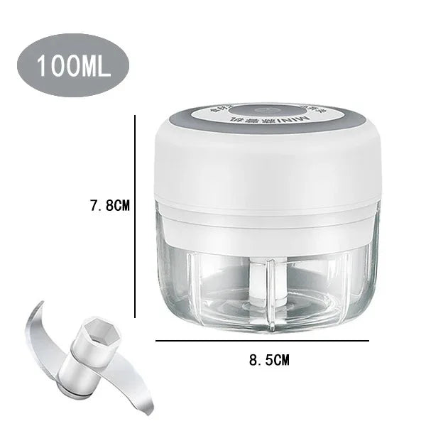 USB Charging Mini Garlic Mincer Chopper For Ginger Onion