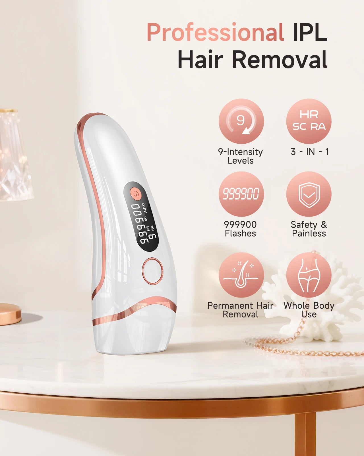 JOOYEE IPL Hair Removal With 9 Energy Levels For Body