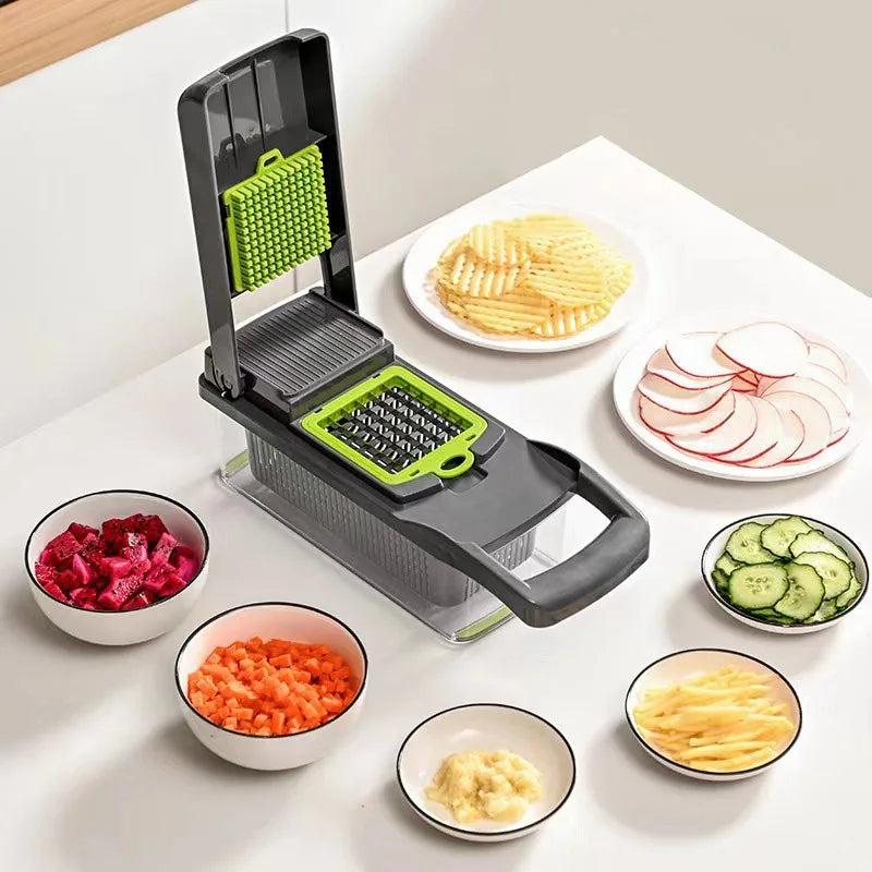 Mandoline Slicer Plus Adjustable Vegetable Cutter With Detachable Blades