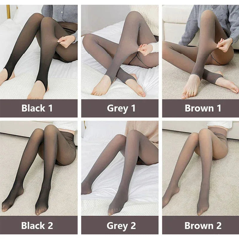 Fleece Lined Winter Warm Leggings For Women Insulated Tights