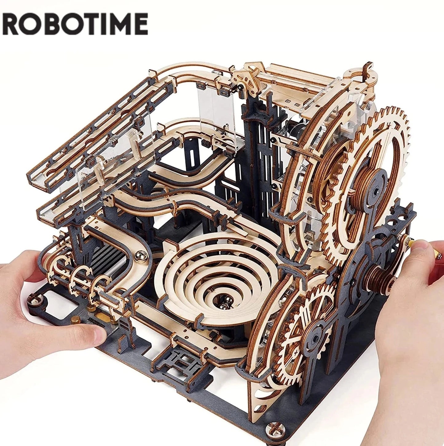 Robotime Night City Marble Run Set 3D Wooden Puzzle