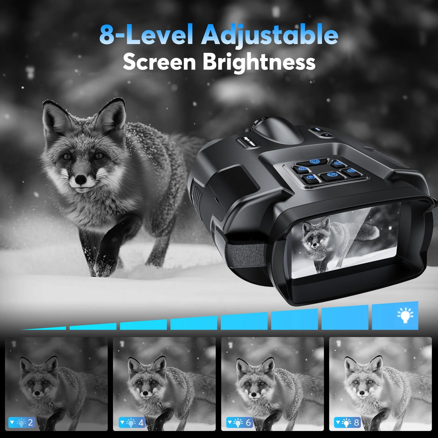 DIYIMIN Night Vision Binoculars 8x Infrared 600m Range