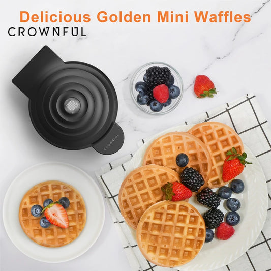 Crownful 350W Mini Waffle Maker And Sandwich Cake Maker