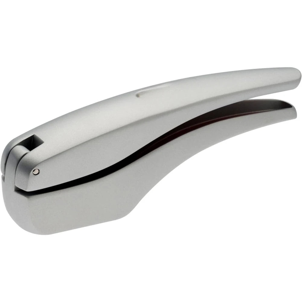 Aluminium Garlic Press With Built In Cleaning Tool And Peeler