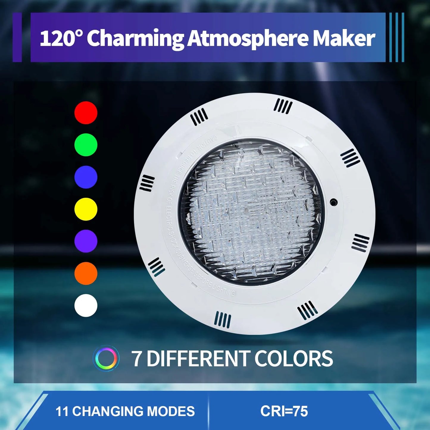 RGB LED Pool Light IP68 Remote Control 45W 460/360 LEDs