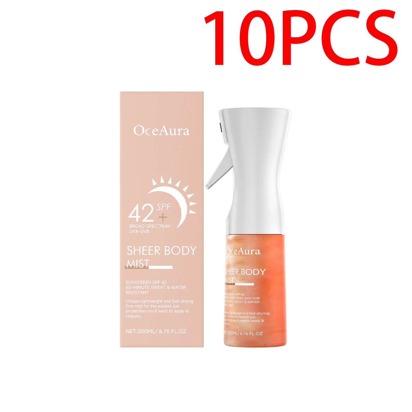 OceAura Sunscreen Spray SPF 42 Hyaluronic Acid UV Protector