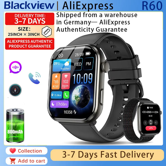Blackview R60 Smartwatch With Blood Oxygen Monitoring And Bluetooth Call