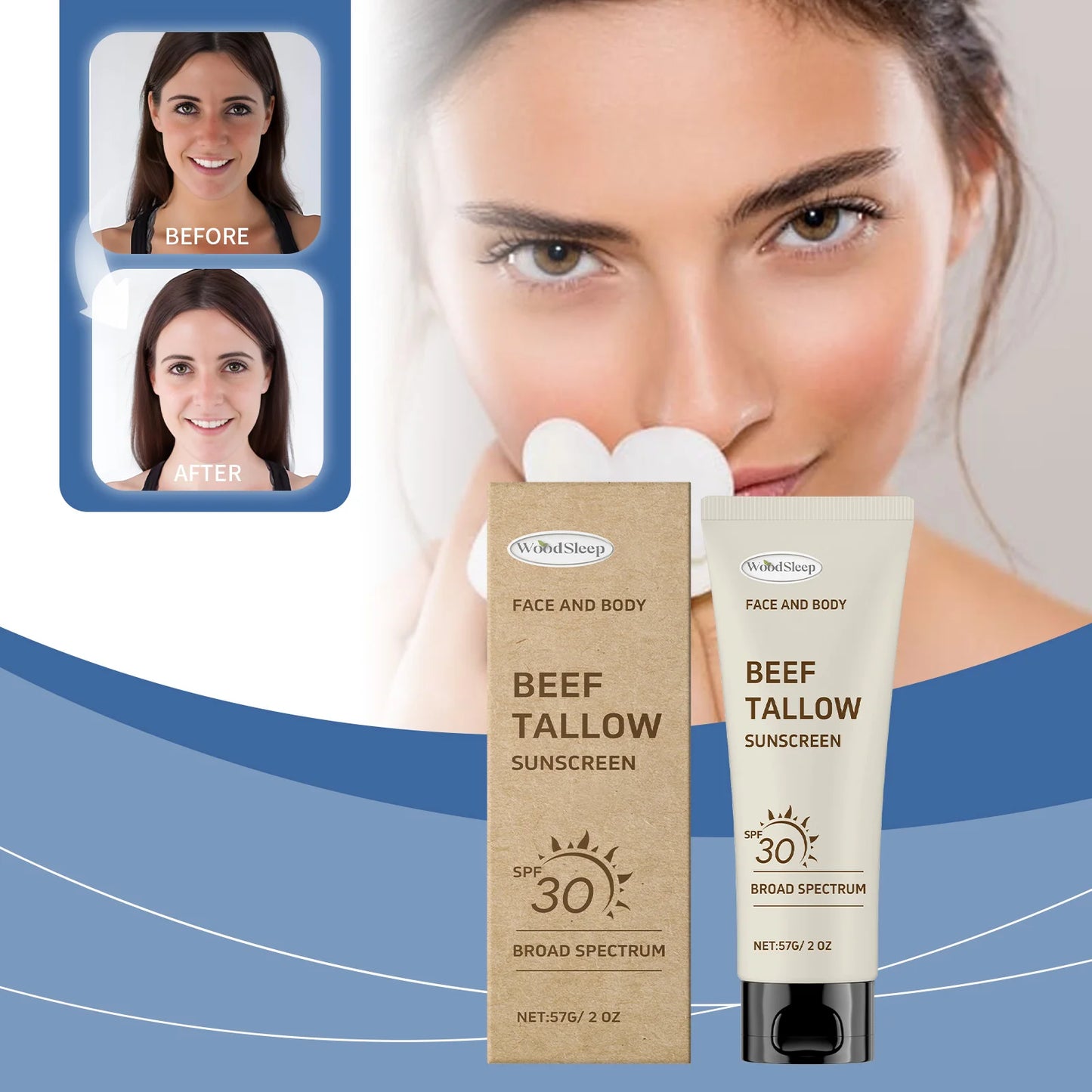 Woodsleep Tallow SPF30 Sunscreen For Outdoor Broad Protection