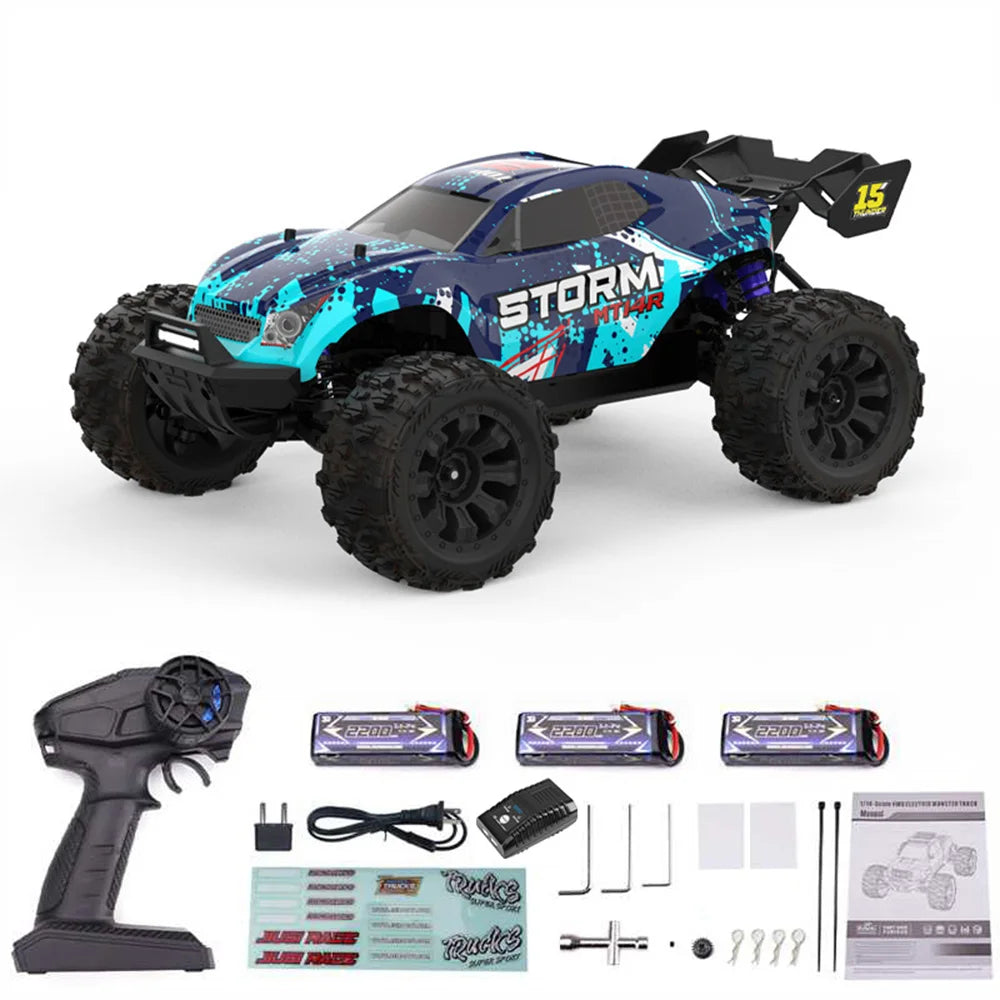 JIUSI MT14R Brushless 4WD Off-Road Truck, 3S 2200mAh Battery, 80km/h