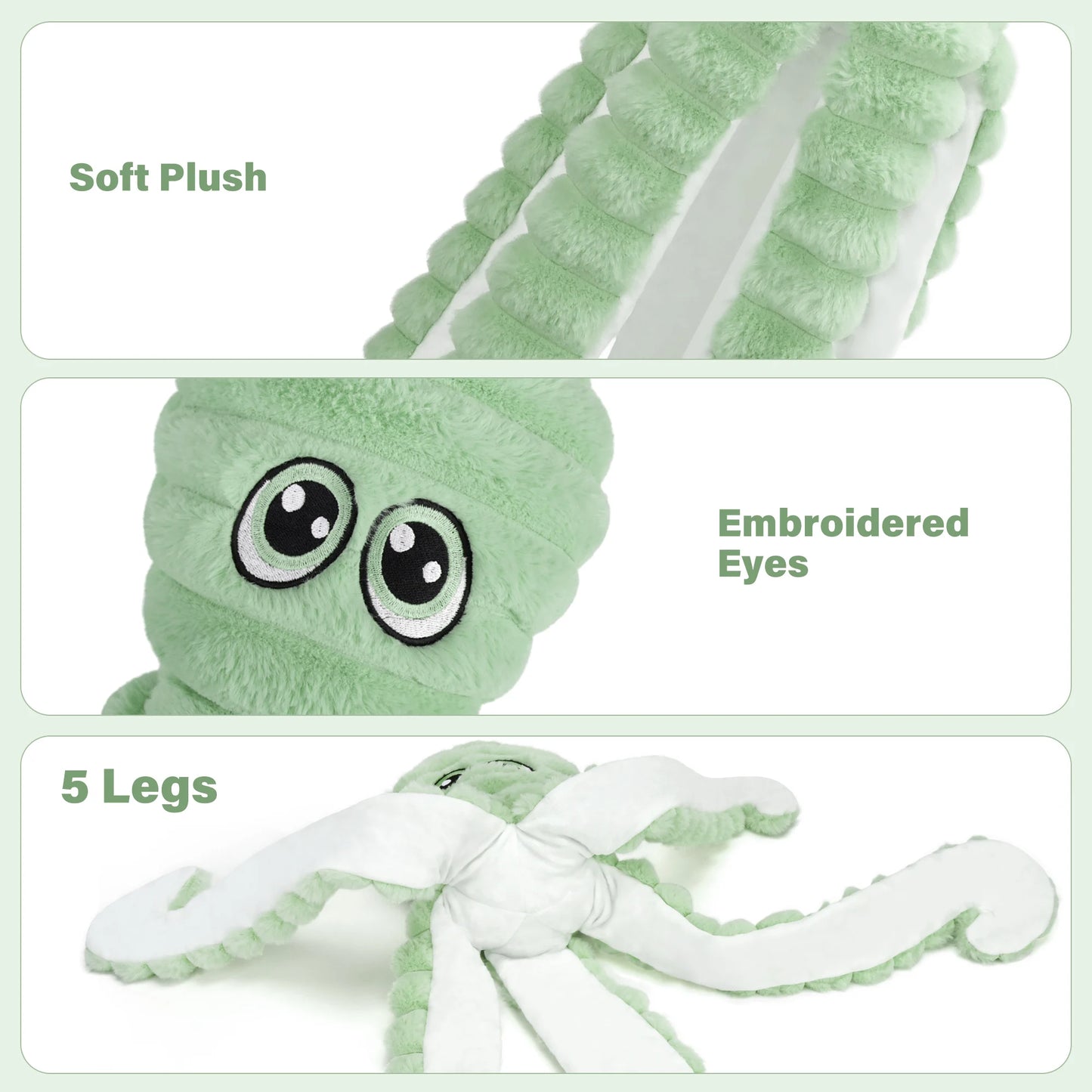 Octopus Squeaky Plush Dog Toy for Small and Medium Dogs