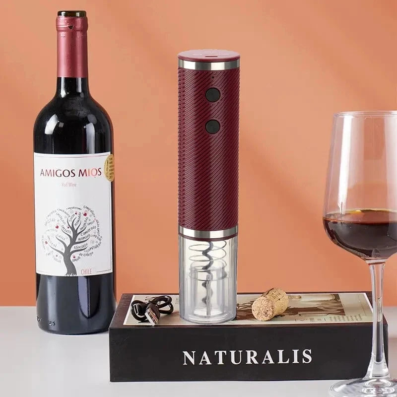 Rechargeable Electric Wine Opener Automatic Corkscrew With Foil Cutter