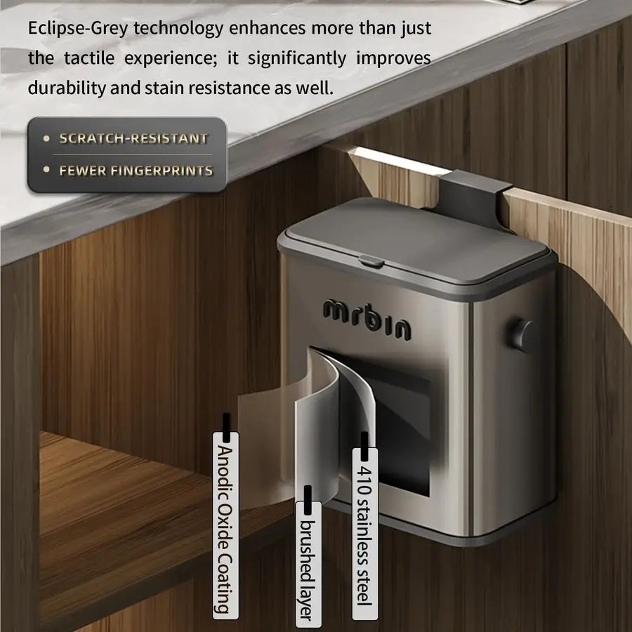 Stainless Steel Compost Bin With Lid For Kitchen Countertop
