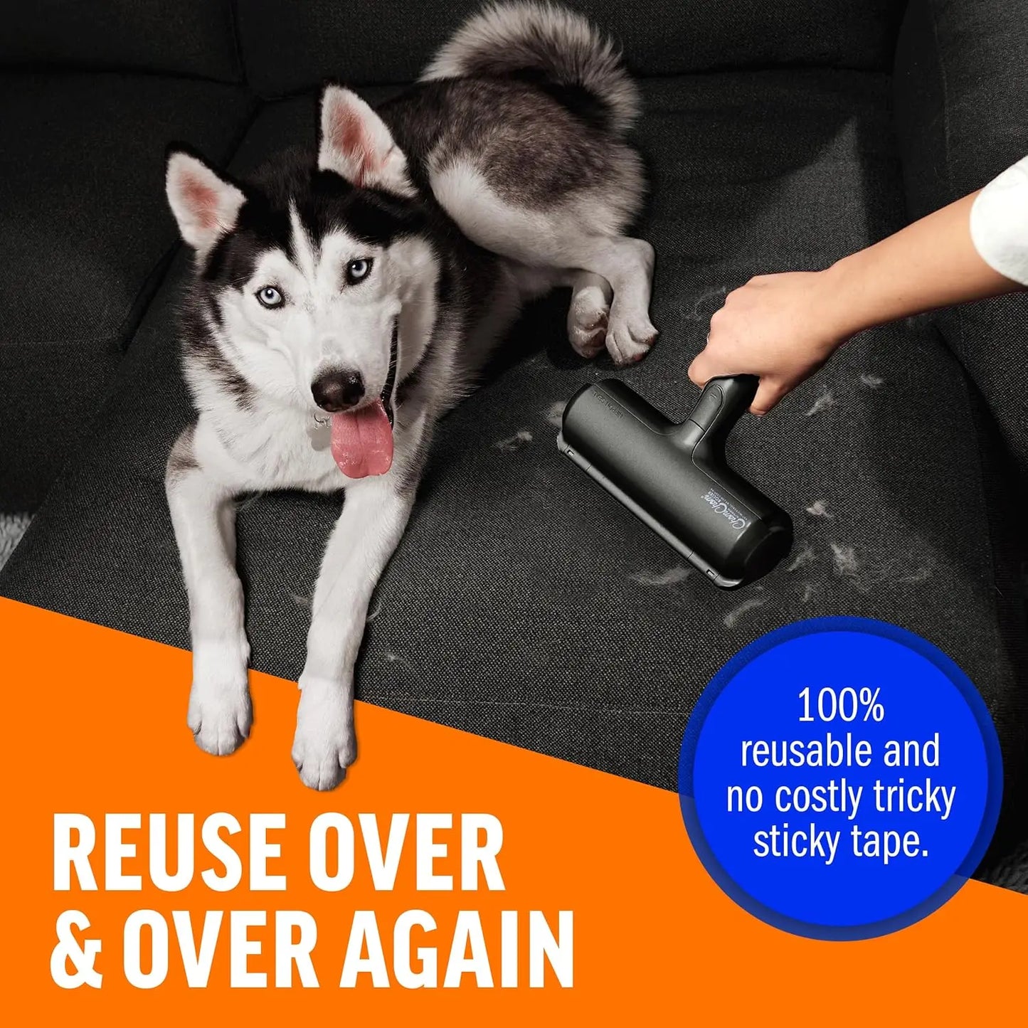 Roller Pet Hair Remover Reusable Lint Roller For Furniture