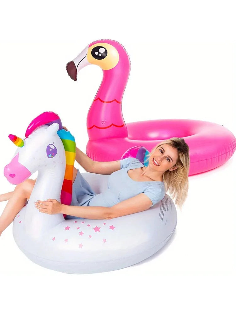 Joyfy 2Pack Flamingo And Unicorn Pool Floats For Kids
