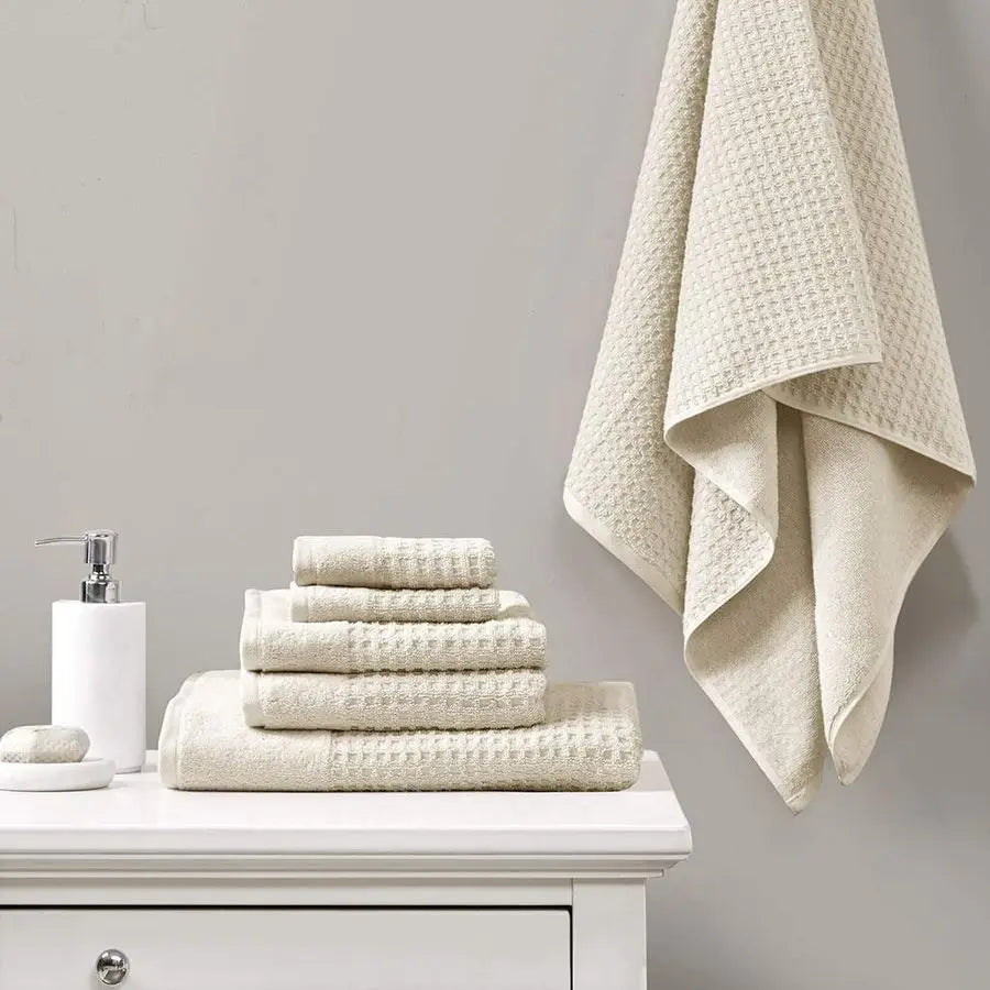 Spa Waffle 100 Cotton Towel Set Luxurious Waffle Weave