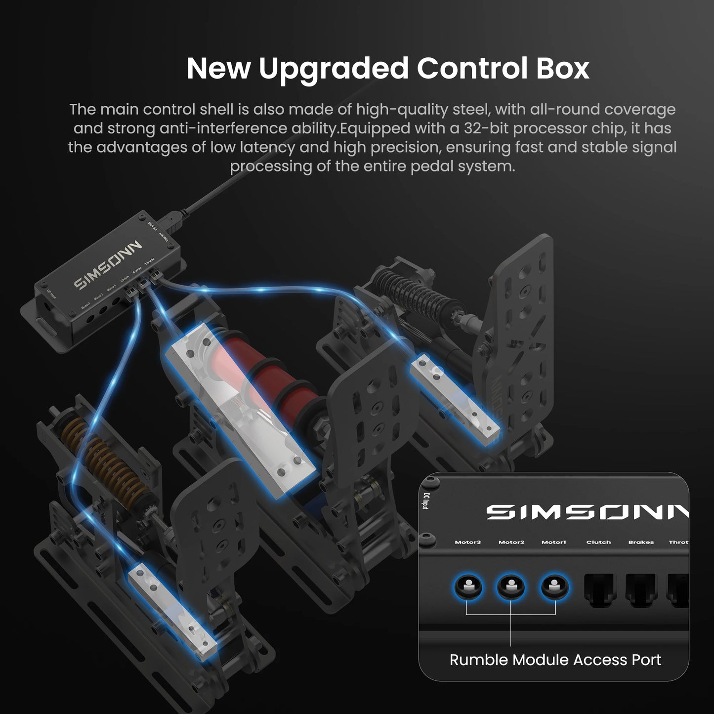 SIMSONN Plus X Sim Racing Pedals PC USB 3.0 Vibration