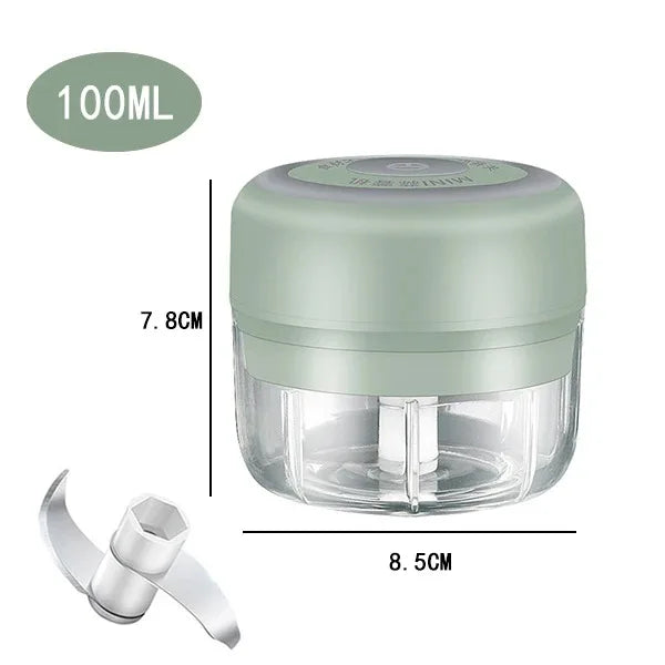 USB Charging Mini Garlic Mincer Chopper For Ginger Onion