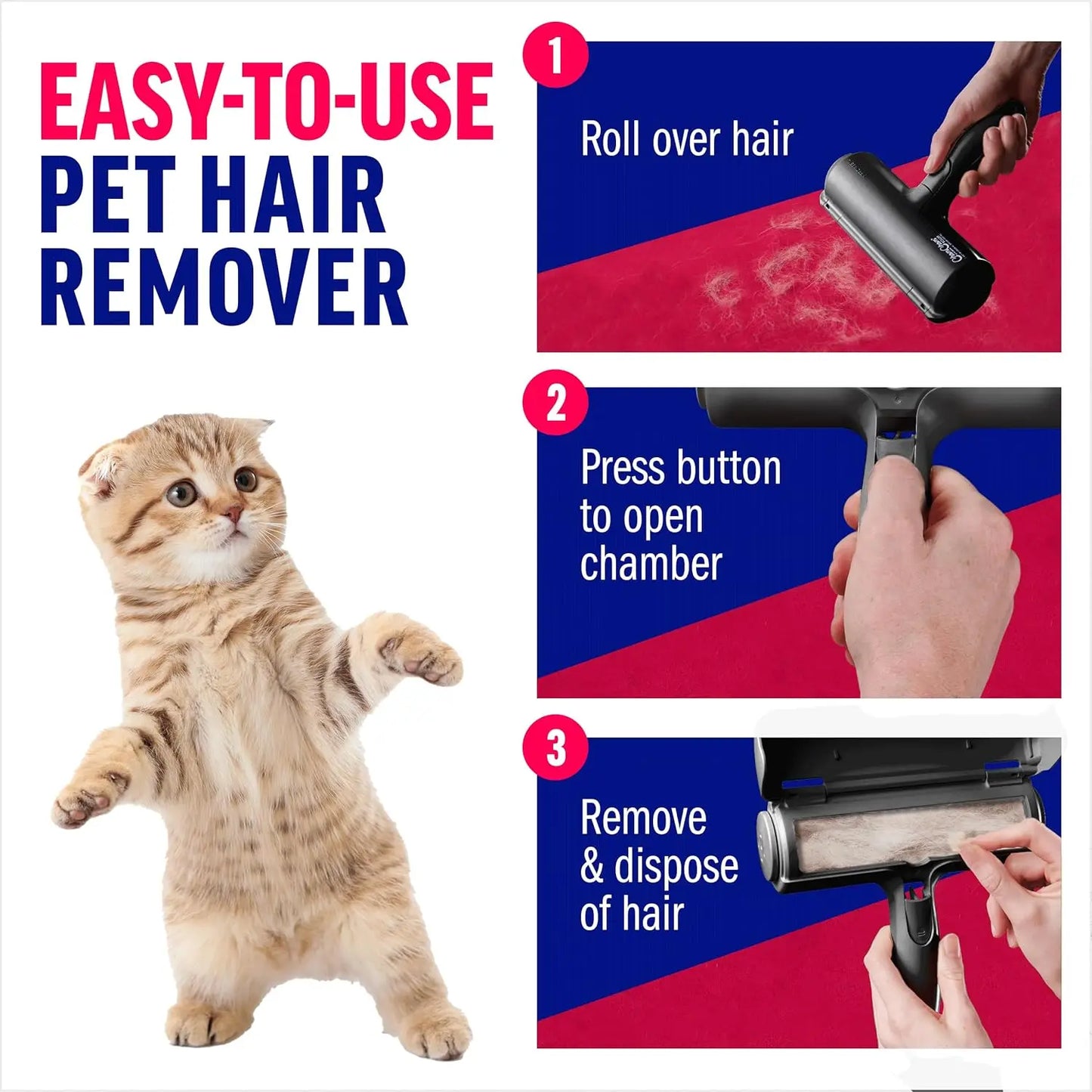 Roller Pet Hair Remover Reusable Lint Roller For Furniture