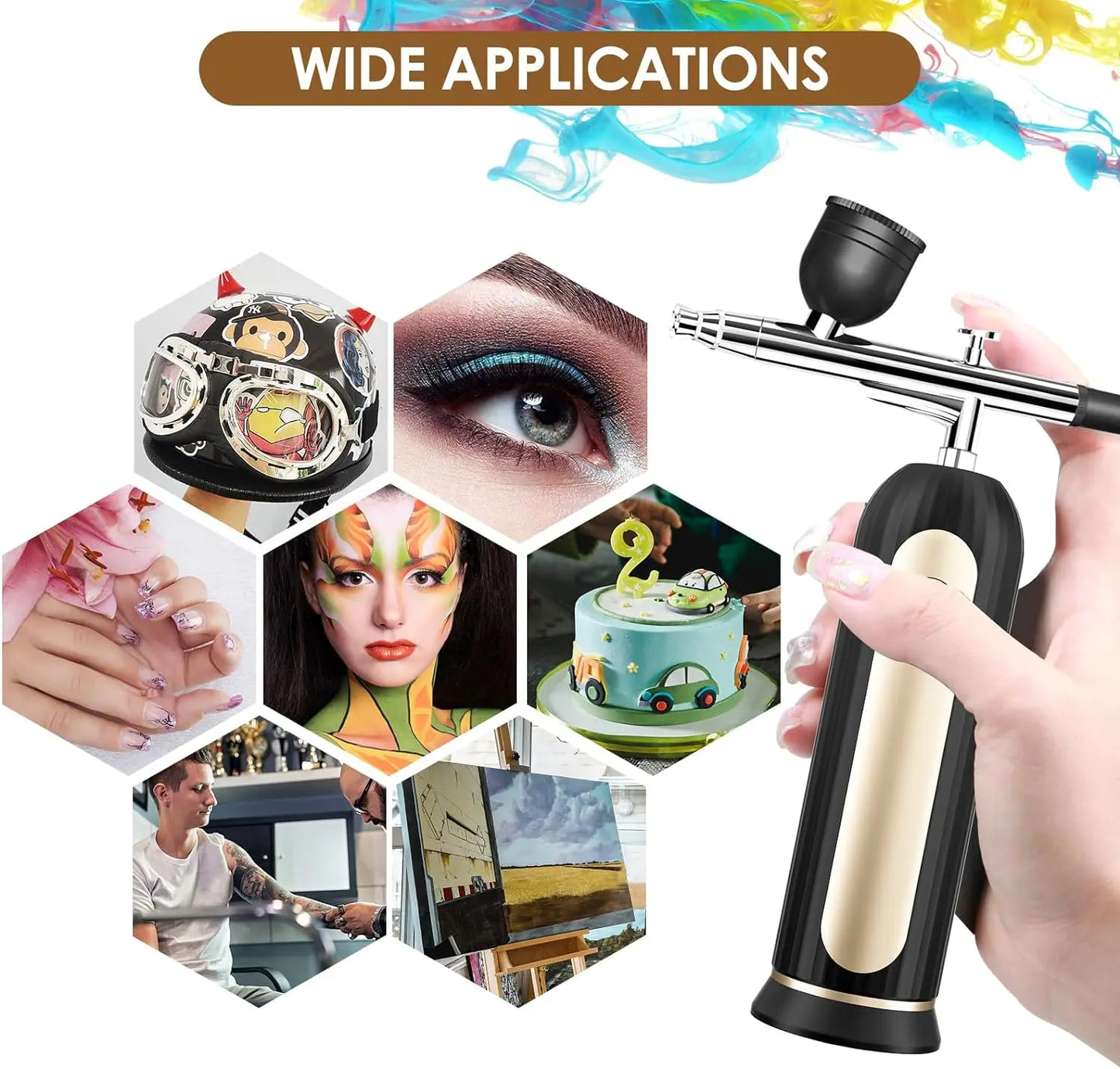 Cordless Airbrush Kit With Compressor For Nails And Makeup