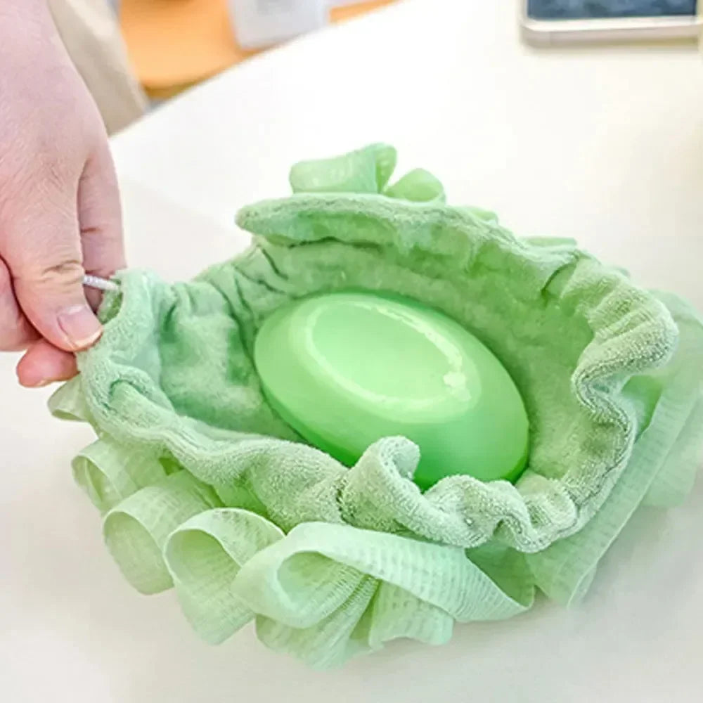 2-In-1 Bath Towel Sponge Double Sided Exfoliating Loofah