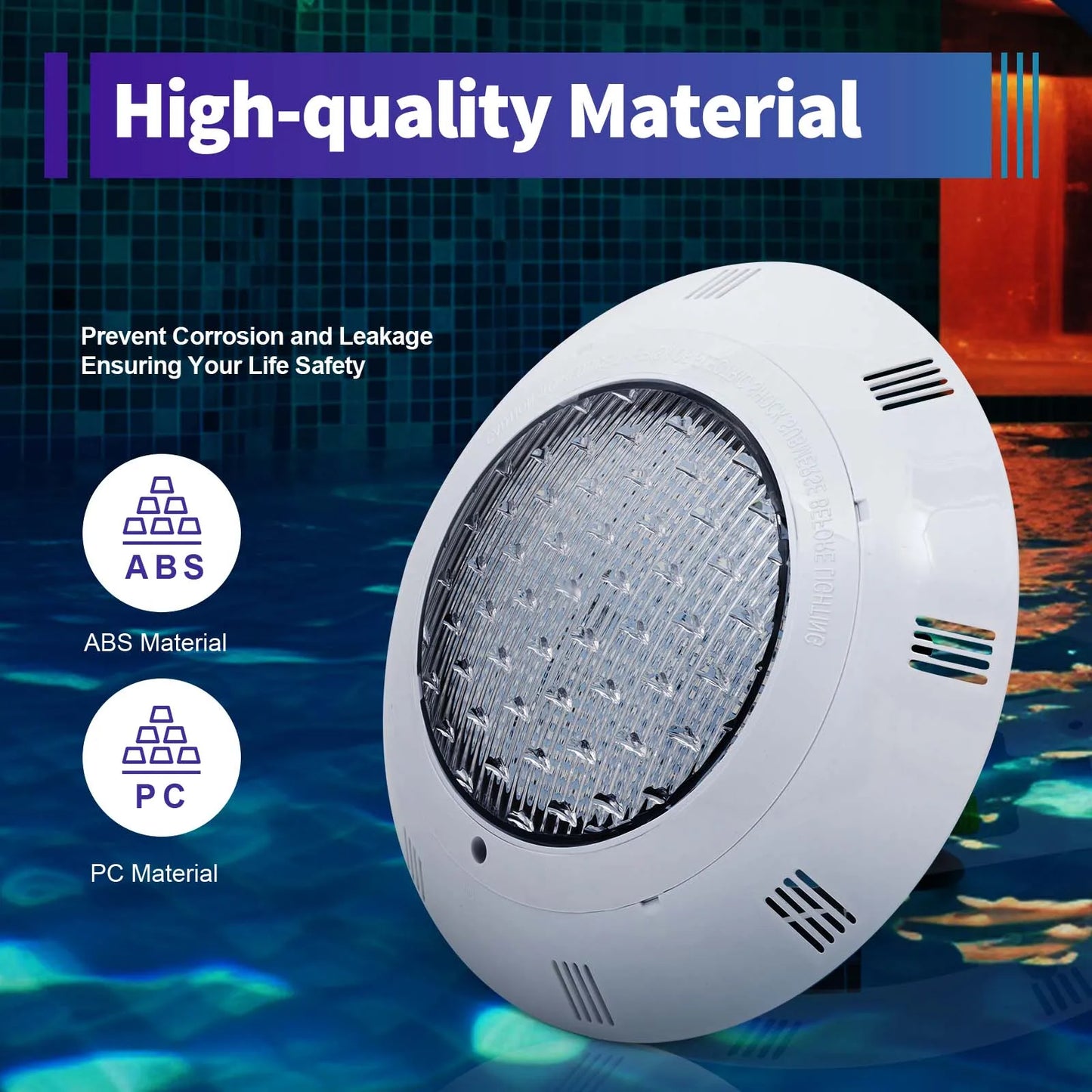 RGB LED Pool Light IP68 Remote Control 45W 460/360 LEDs
