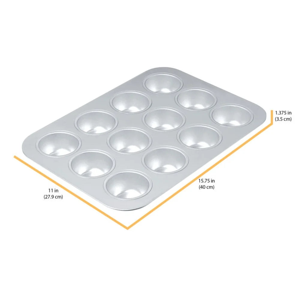 Commercial II Uncoated Muffin Pan Heavyweight Aluminized Steel Nonstick