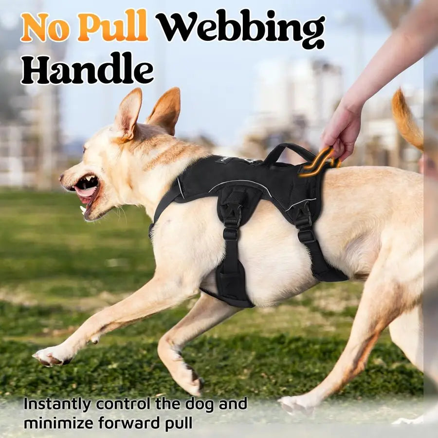 Escape Proof Dog Harness With Reflective Straps And Lift Handle