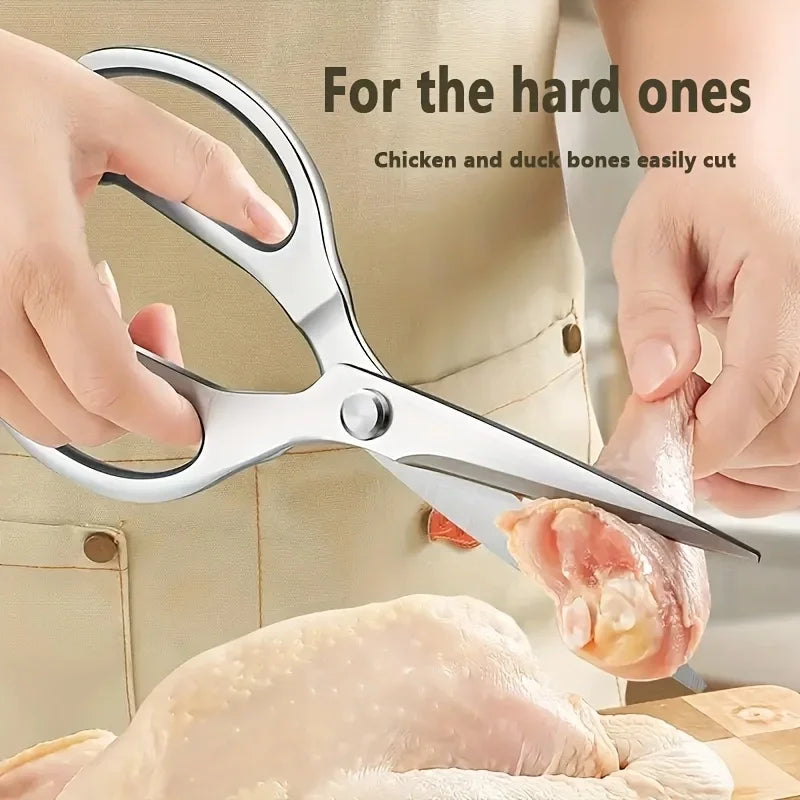 Stainless Steel Kitchen Scissors Multifunctional Household Shears For Meat Poultry