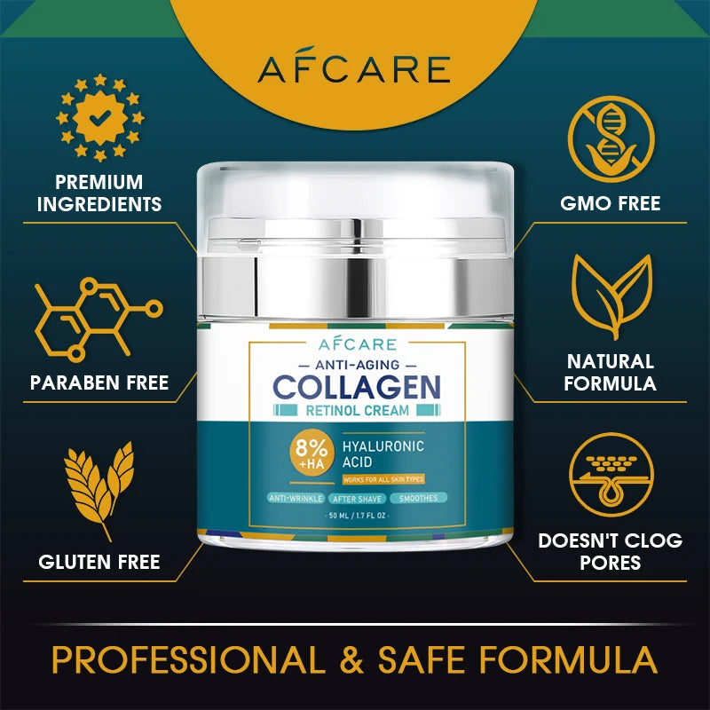 8 Percent HA Collagen Wrinkle Remover Face Cream Anti Aging