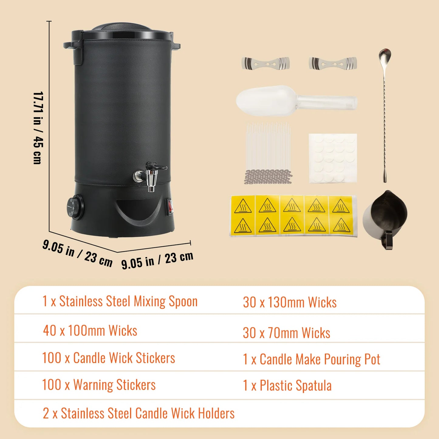 SucceBuy 6.5L Wax Melter For Candles With 9-Level Temperature Control