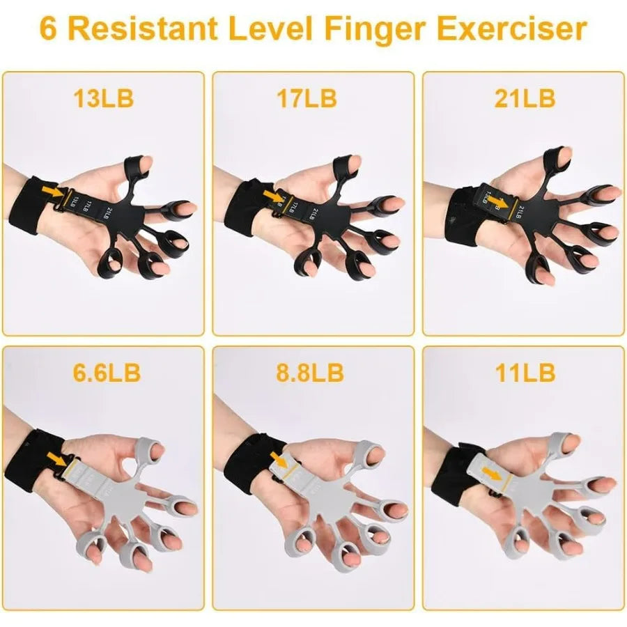 Grip Strength Trainer Finger Strengthener Hand Exerciser With 6 Levels