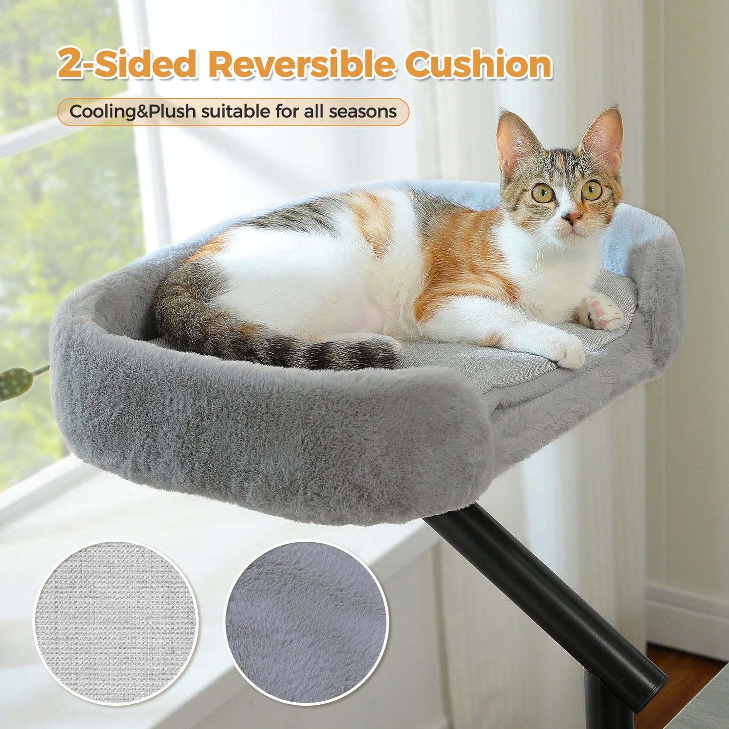 PAWZ Road 360 Degree Rotating Cat Desk Bed Plush Comfort