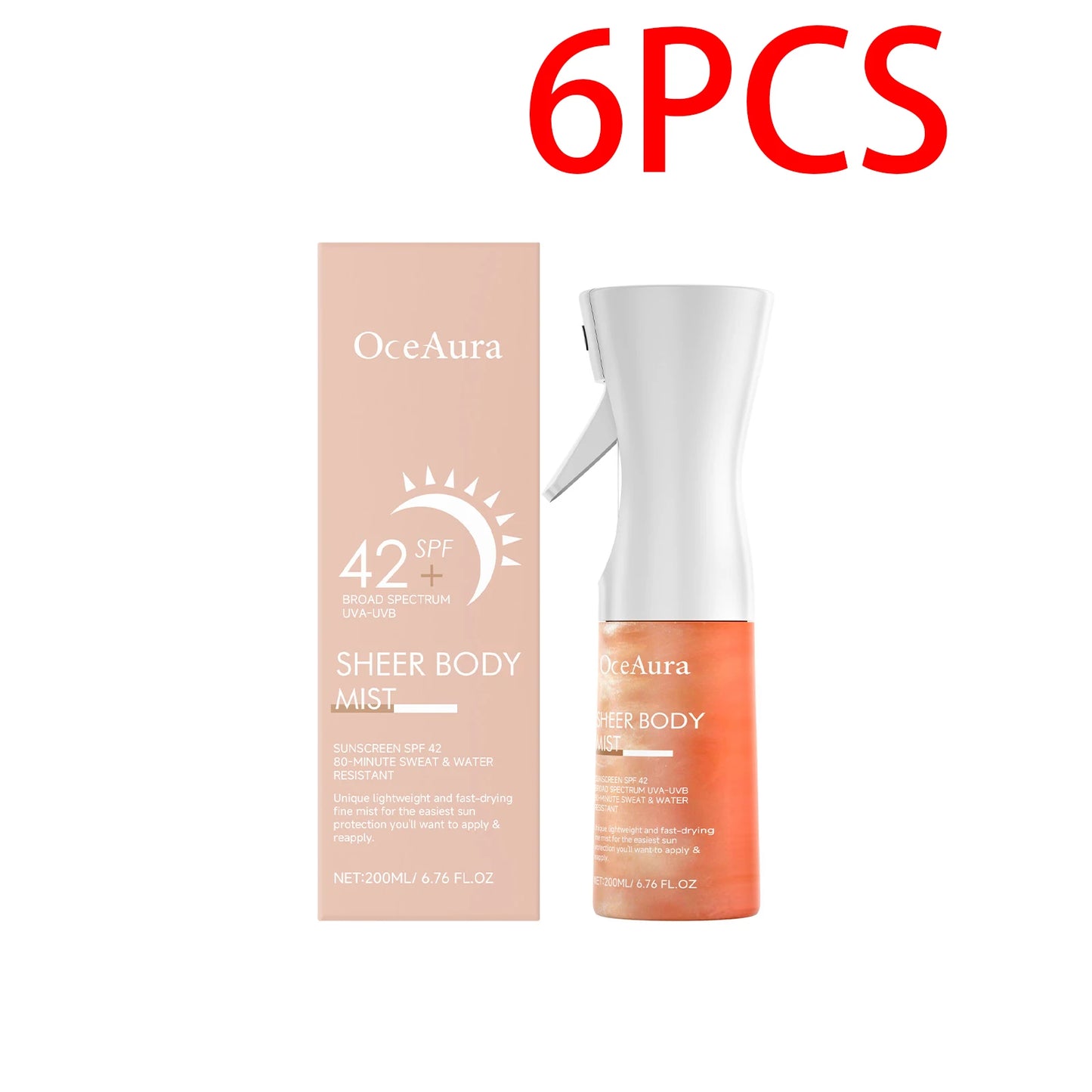 OceAura Sunscreen Spray SPF 42 Hyaluronic Acid UV Protector