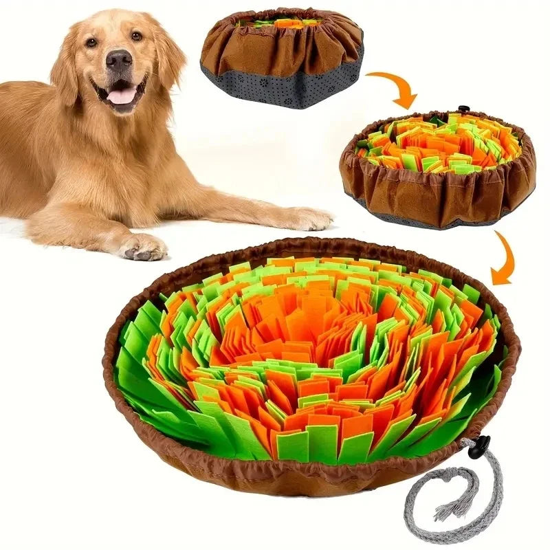 Washable Felt Dog Sniffing Pad Foldable Slow Feeding Mat