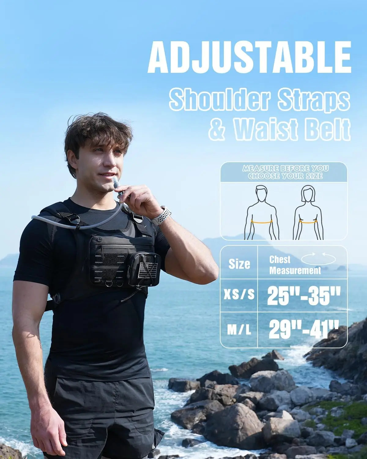 Hydration Running Vest Backpack For Marathon Runners Lightweight Chest Pack
