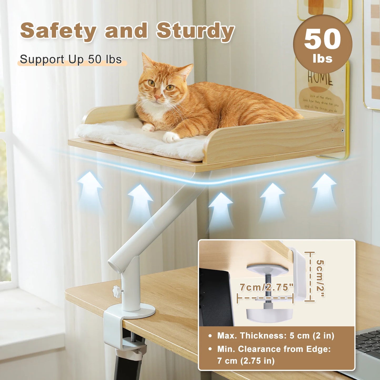 PAWZ Road 360 Degree Rotating Cat Desk Bed Plush Comfort