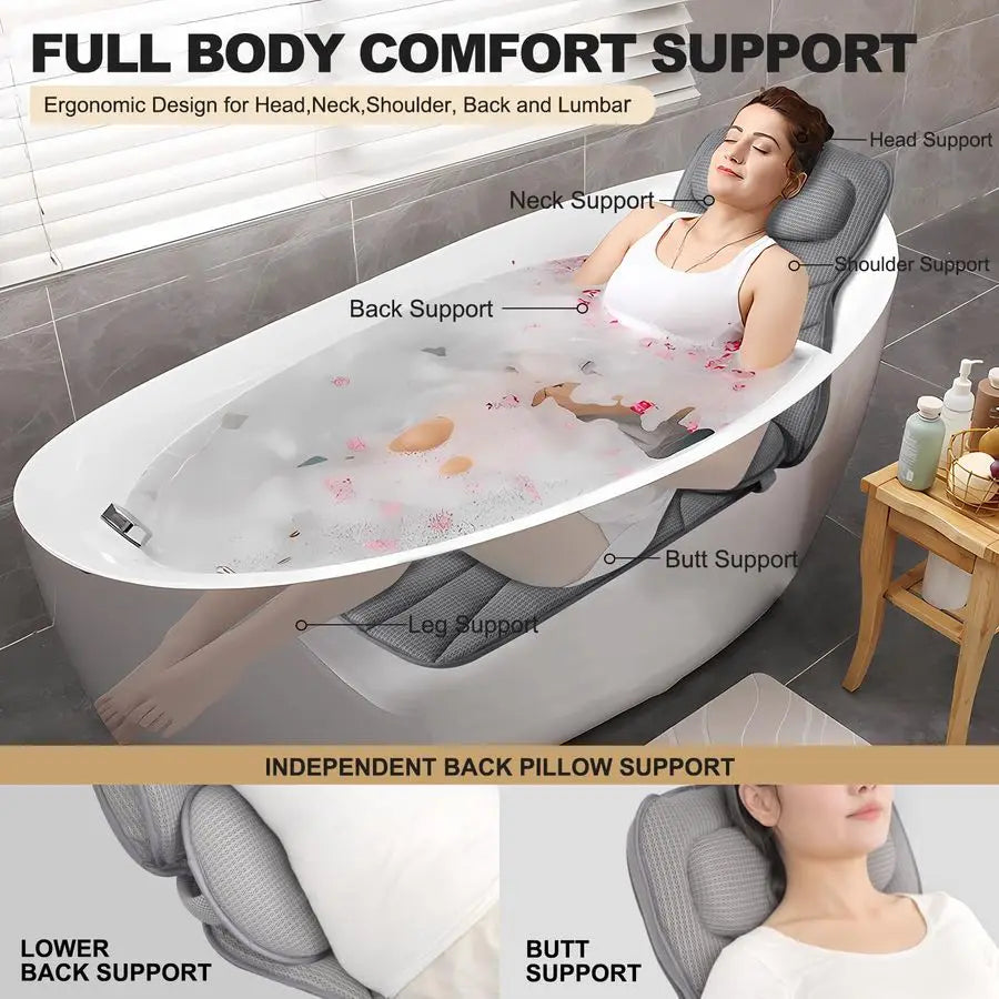 XMSJ Bath Pillow With 4D Air Mesh Lumbar Back Support