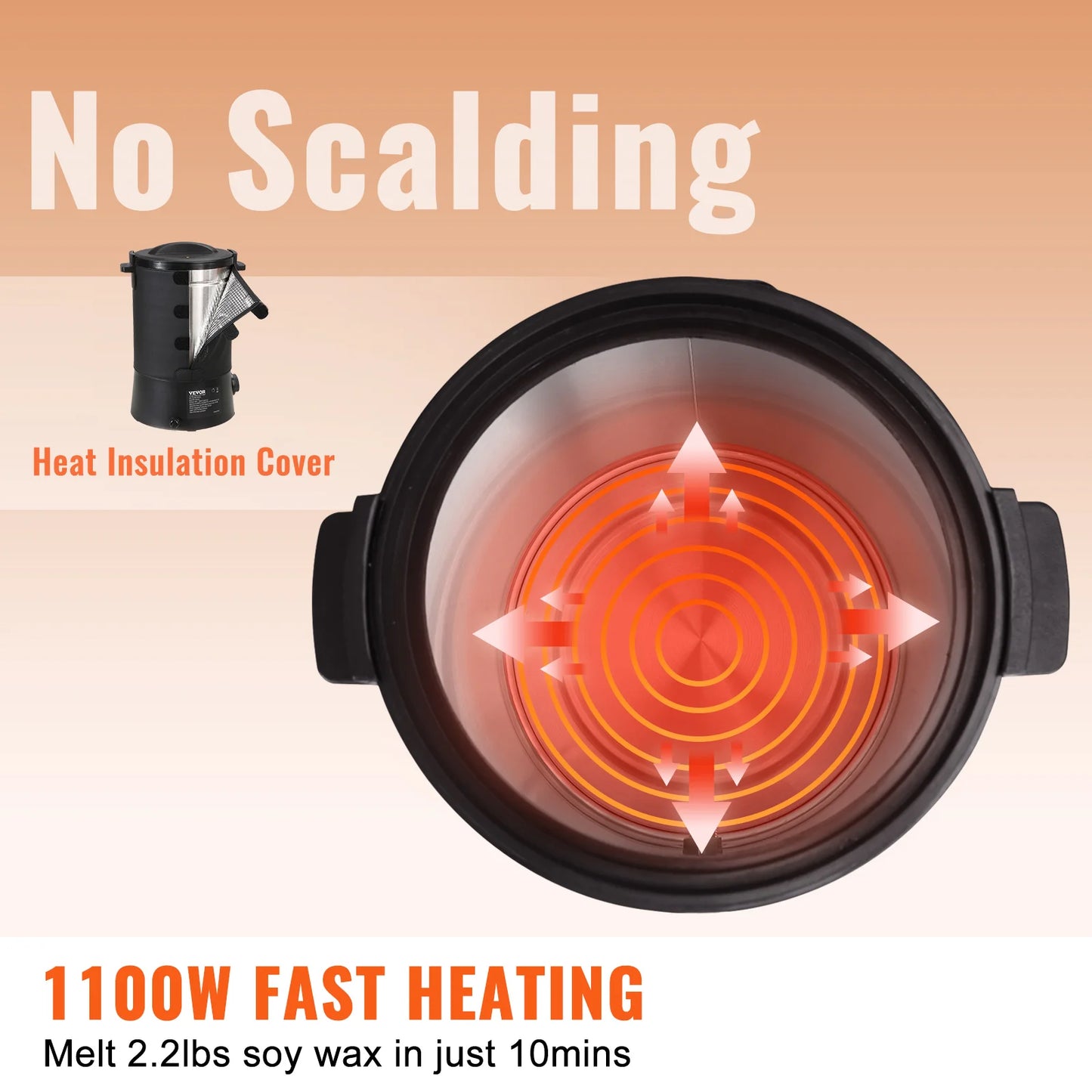 SucceBuy 6.5L Wax Melter For Candles With 9-Level Temperature Control