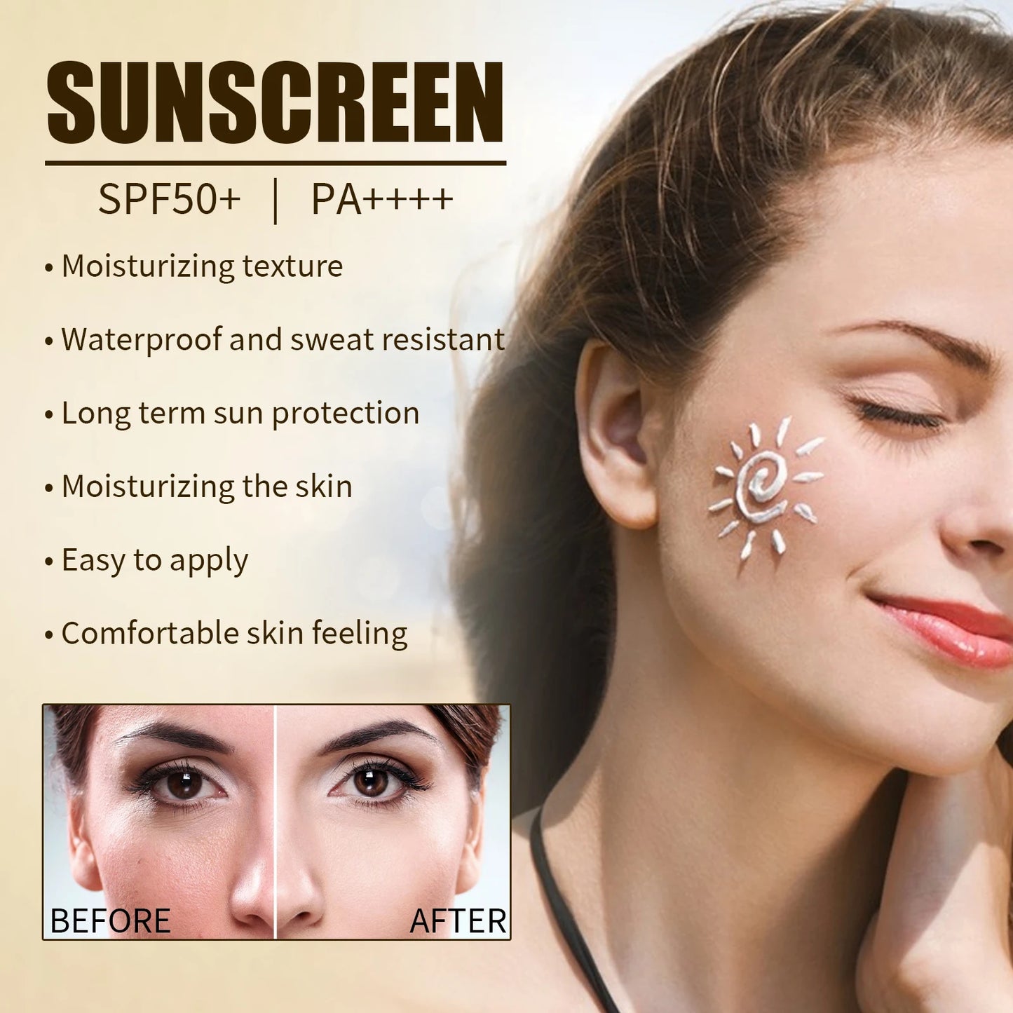 Ouhoe SPF 50 Face Sunscreen Probiotic Rice Brightening Cream